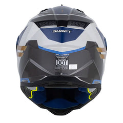 Casco Shaft Mx360 Flush Gris Claro Azul Visor Iridium Azul