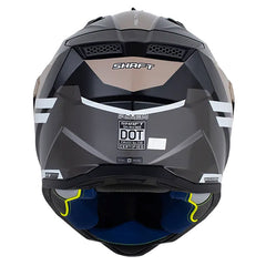 Casco Shaft Mx360 Flush Negro Arena Visor Revo Rojo
