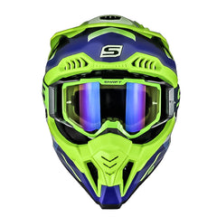Casco Shaft Mx60 Joukar Azul Amarillo Neon