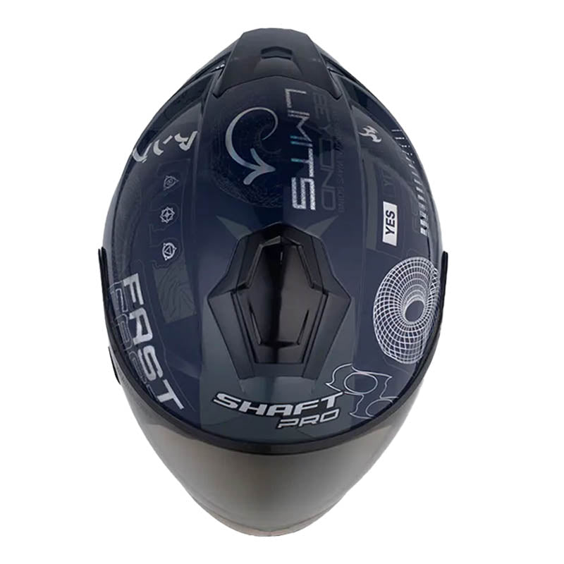 Casco Shaft Pro 240Dv Wire Frame Azul Oscuro Holografico Visor Smoke