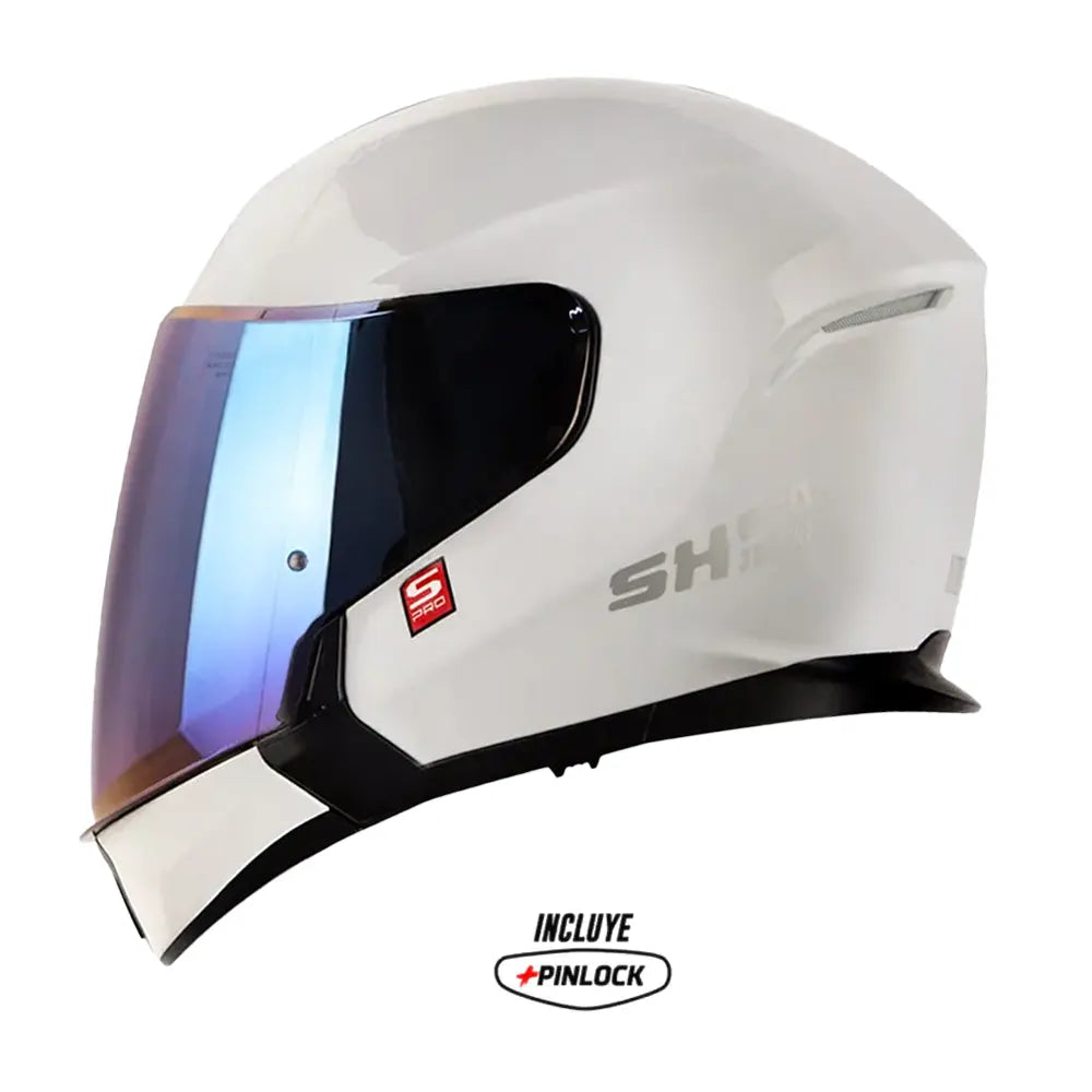 Casco Shaft Pro 300 Modular Solid Gris Claro Visor Iridium Azul