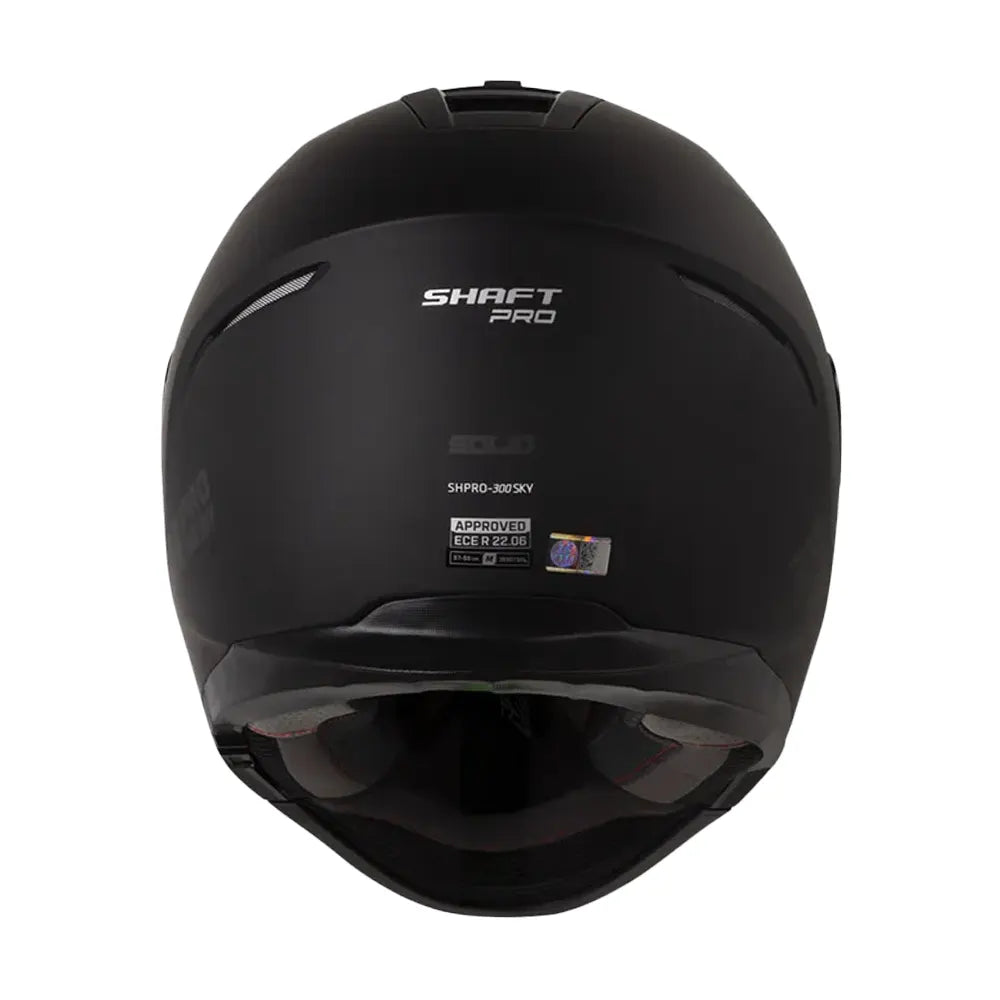 Casco Shaft Pro 300 Modular Solid Negro Gris Visor Iridium Azul