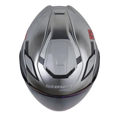 Casco Shaft Pro 343 Dv Airforce Cromado Gris Oscuro Visor Iridium Azul