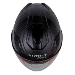 Casco Shaft Pro 343 Dv Solid Negro Carbon Gris Visor Iridium Azul