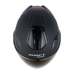 Casco Shaft Pro 343 Dv Solid Negro Fucsia Visor Iridium Fucsia
