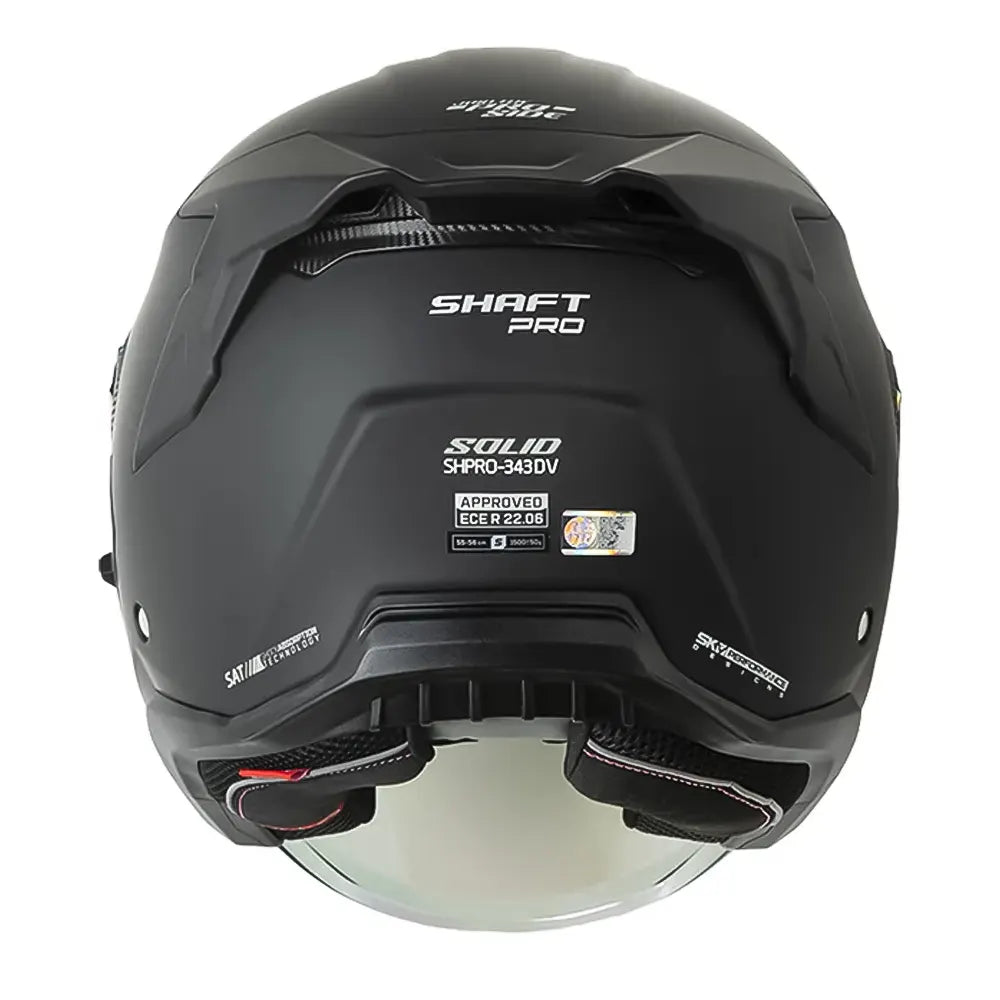 Casco Shaft Pro 343 Dv Solid Negro Silver Visor Iridium Silver