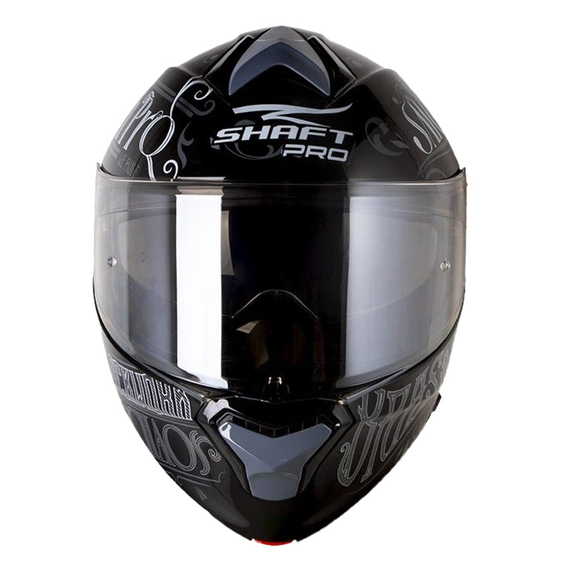Casco Shaft Pro 4000Dv Evo Ride_Rust Negro Gris Visor Iridium Silver