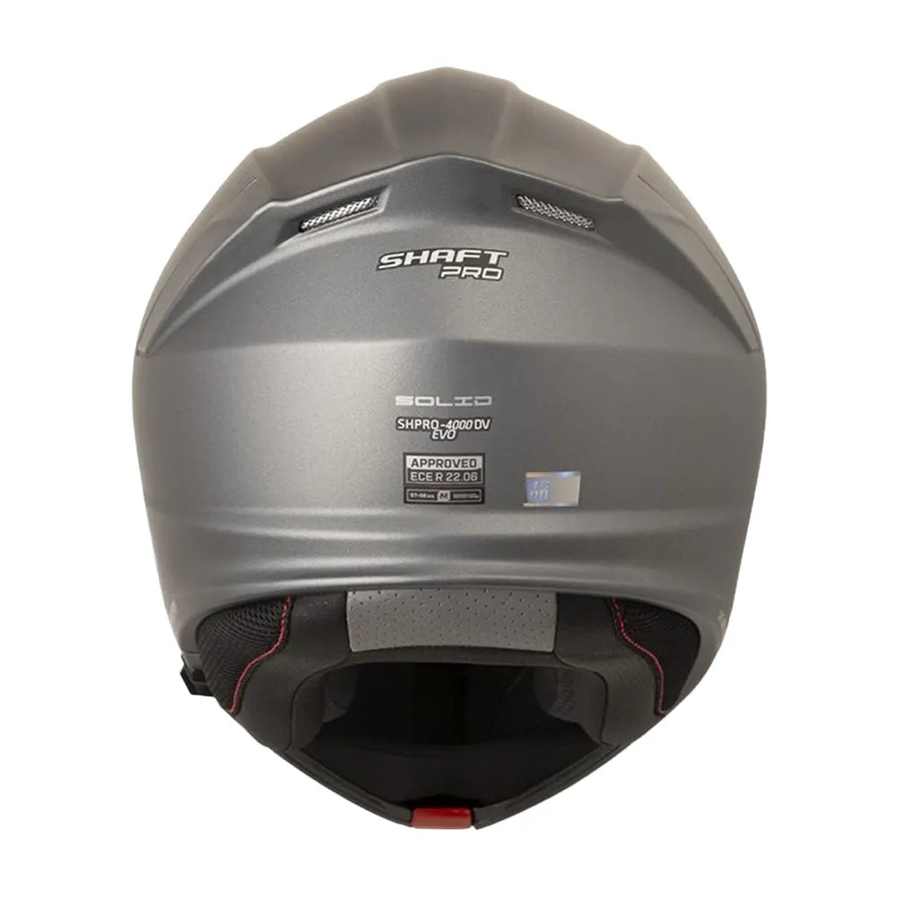 Casco Shaft Pro 4000Dv Evo Solid Titanio Visor Claro Azul