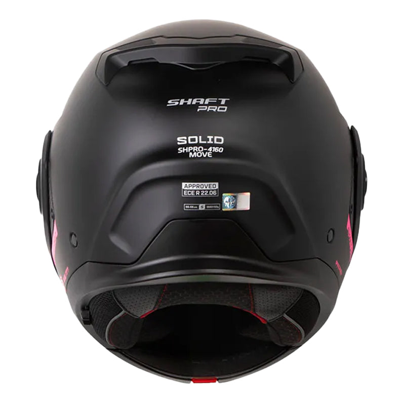 Casco Shaft Pro 4160 Move Solid Negro Fucsia Visor Revo Morado