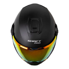 Casco Shaft Pro 4160 Move Solid Negro Rojo Visor Revo Rojo