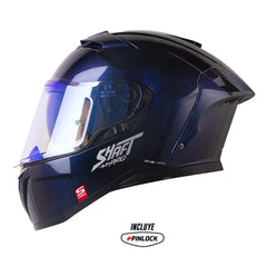 Casco Shaft Pro 606Sp Solid Camaleon Visor Revo Azul