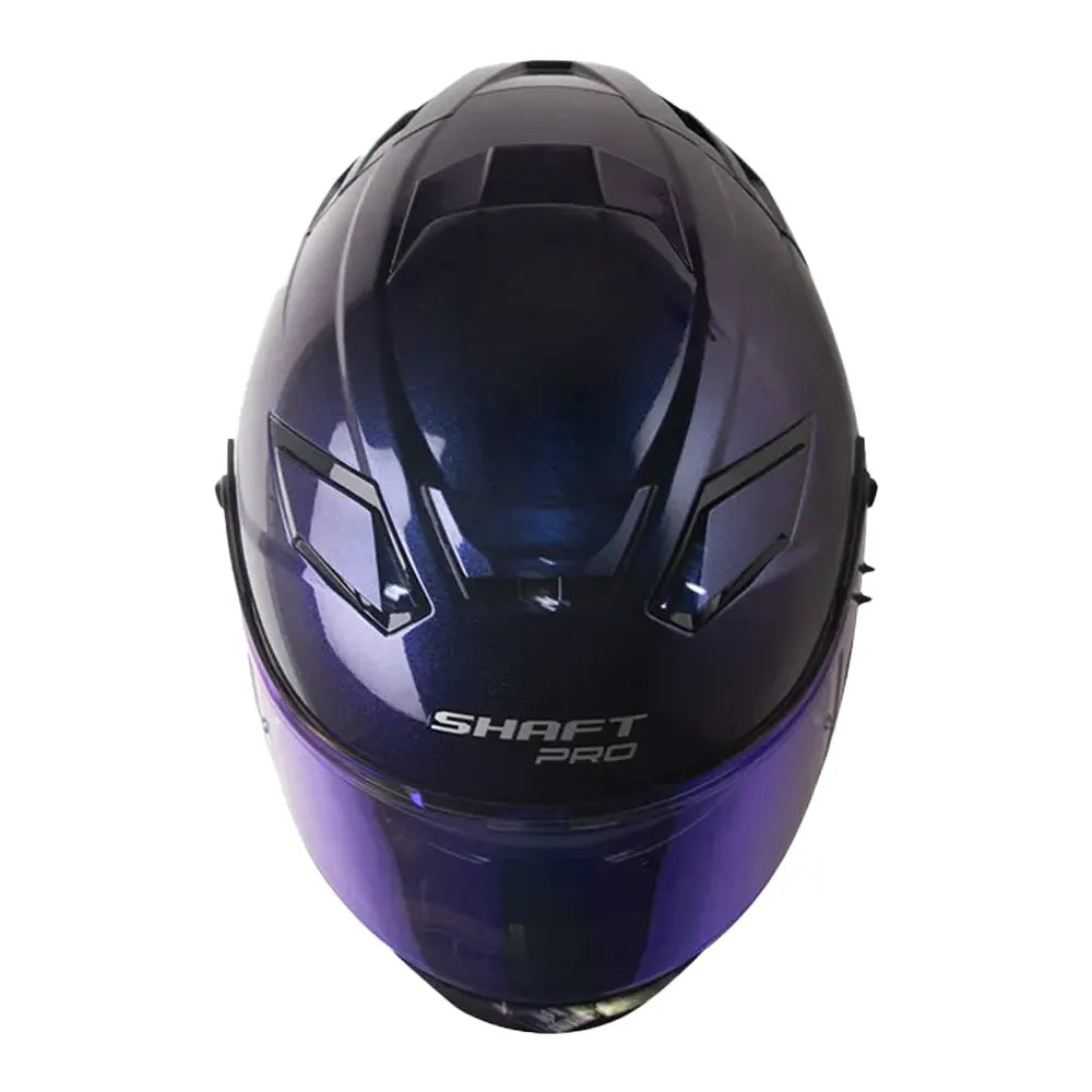 Casco Shaft Pro 606Sp Solid Camaleon Visor Revo Azul