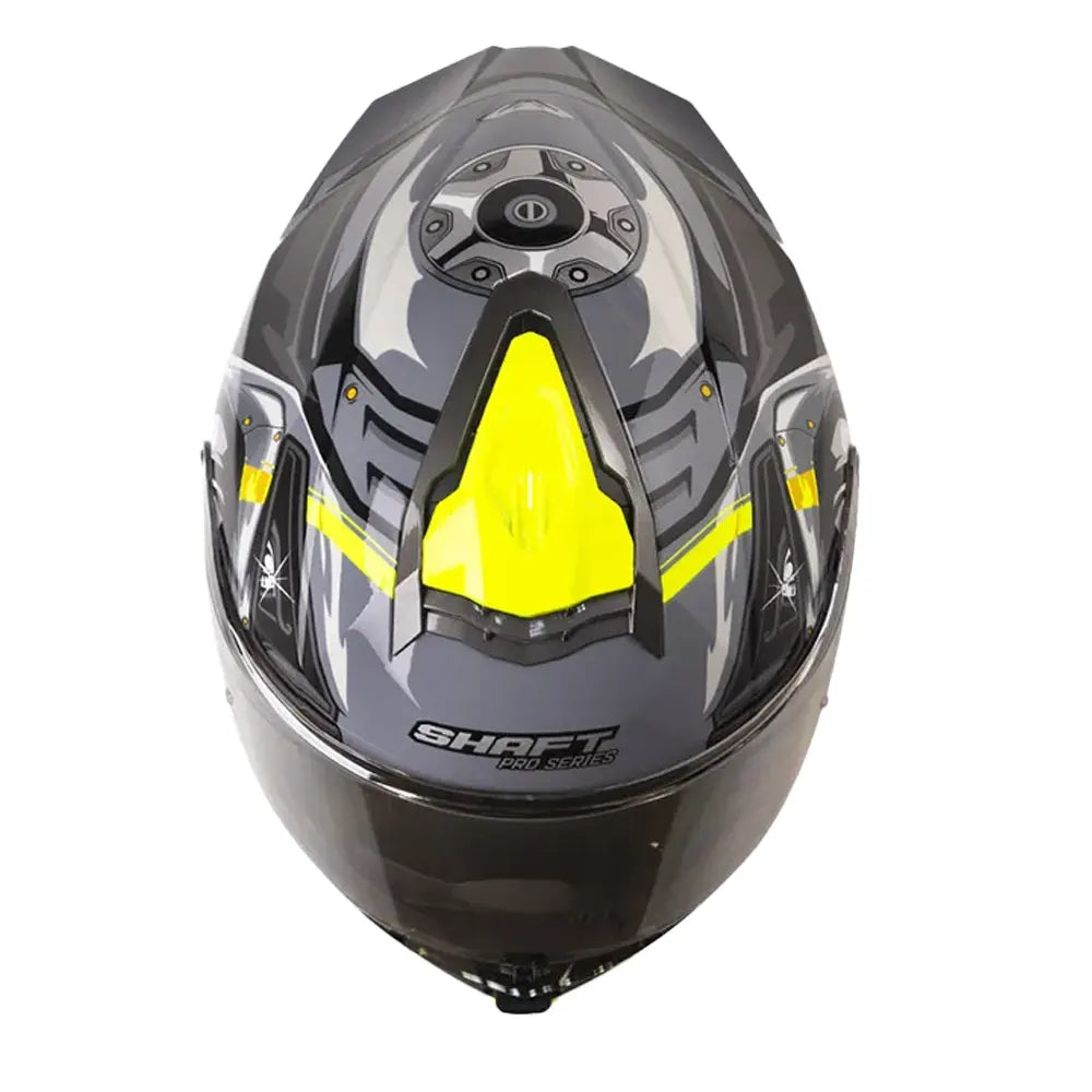 Casco Shaft Pro 609 Venom Madness Gris Negro Visor Iridium Silver