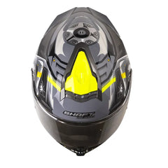 Casco Shaft Pro 609 Venom Madness Gris Negro Visor Iridium Silver