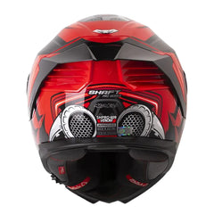 Casco Shaft Pro 609 Venom Madness Rojo Negro Visor Iridium Rojo