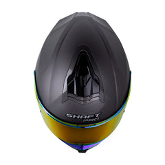 Casco Shaft Pro 609 Venom Solid Gris Negro Visor Revo Rojo