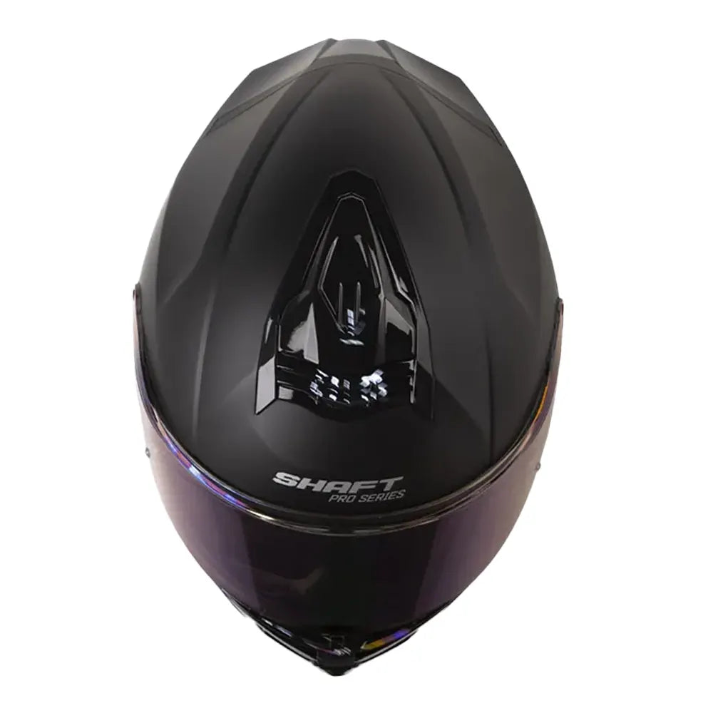 Casco Shaft Pro 609 Venom Solid Negro Azul Visor Iridium Azul