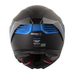 Casco Shaft Pro 609 Venom Solid Negro Azul Visor Iridium Azul