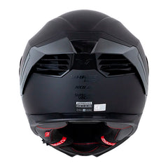 Casco Shaft Pro 609 Venom Solid Negro Gris Visor Iridium Azul