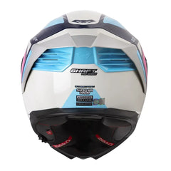 Casco Shaft Pro 609 Venom Streetform Azul Oscuro Gris Visor Iridium Morado