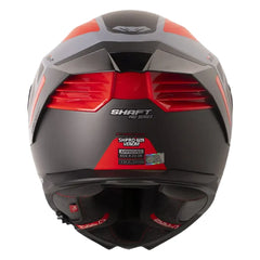 Casco Shaft Pro 609 Venom Streetform Gris Negro Visor Iridium Rojo