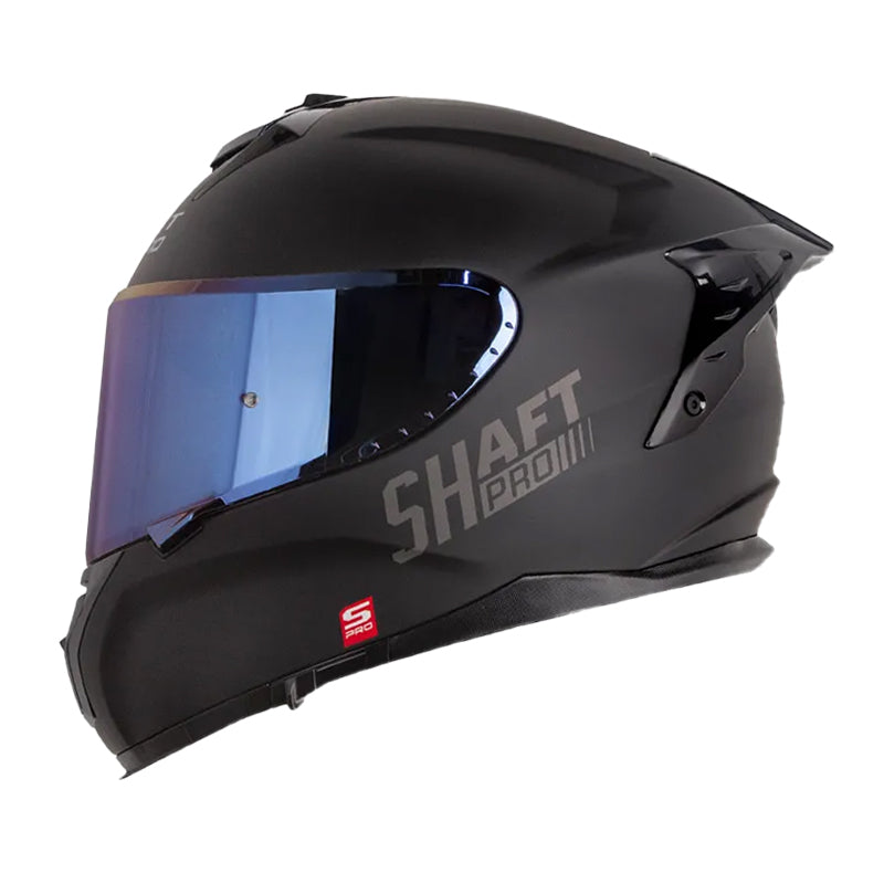Casco Shaft Pro 610Dv Evo Solid Negro Gris Oscuro Visor Iridium Azul