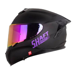 Casco Shaft Pro 610Dv Evo Solid Negro Morado Visor Revo Morado