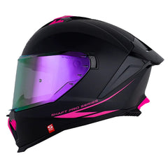 Casco Shaft Pro 611Rs Xolid 2 Negro Fucsia Visor Revo Morado