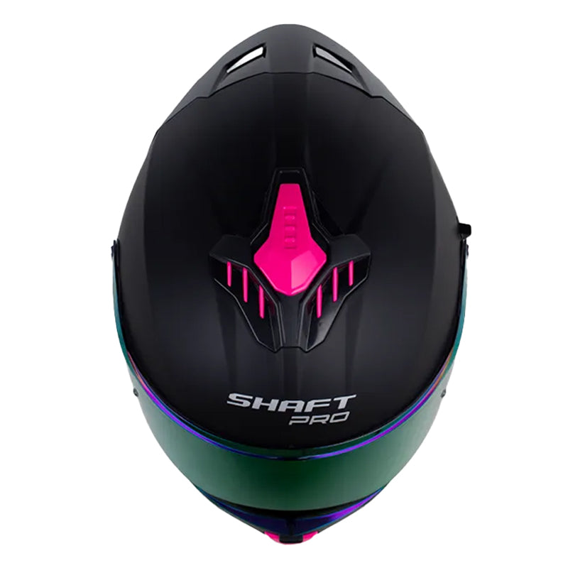 Casco Shaft Pro 611Rs Xolid 2 Negro Fucsia Visor Revo Morado