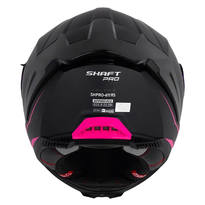 Casco Shaft Pro 611Rs Xolid 2 Negro Fucsia Visor Revo Morado