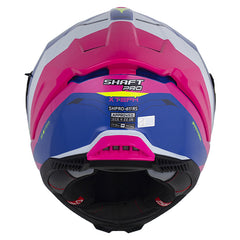 Casco Shaft Pro 611Rs Xteph Azul Fucsia Visor Iridium Azul