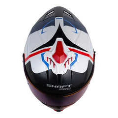 Casco Shaft Pro 611Rs Xteph Blanco Rojo Visor Iridium Azul
