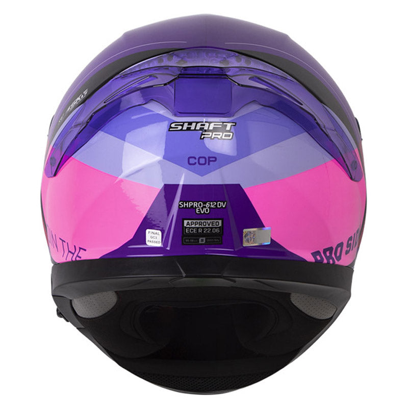 Casco Shaft Pro 612Dv Evo Cop Morado Claro Morado Visor Morado