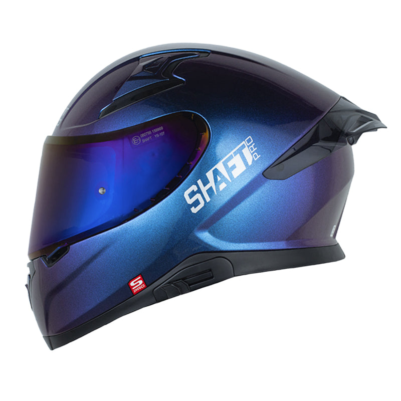 Casco Shaft Pro 612Dv Evo Solid Camaleon Silver Visor Iridium Azul