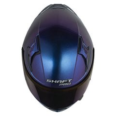 Casco Shaft Pro 612Dv Evo Solid Camaleon Silver Visor Iridium Azul