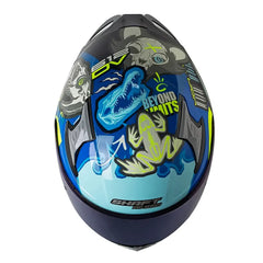 Casco Shaft Pro 612Dv X-Ray Azul Gris Visor Iridium Azul