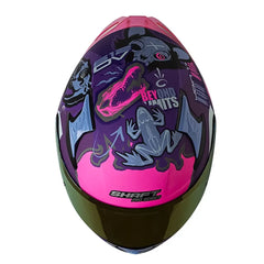 Casco Shaft Pro 612Dv X-Ray Morado Visor Iridium Fucsia