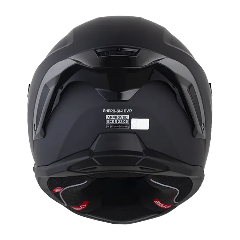 Casco Shaft Pro 614 Dv R Solid Negro Gris Visor Revo Rojo