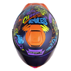 Casco Shaft Pro 614 Dv R Street Ko Camaleon Naranja Visor Iridium Azul