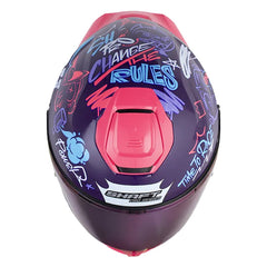 Casco Shaft Pro 614 Dv R Street Ko Morado Rosado Visor Iridium Morado