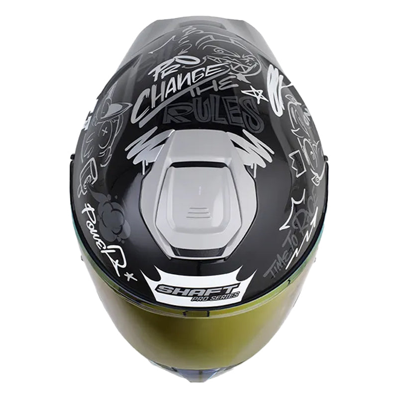 Casco Shaft Pro 614 Dv R Street Ko Negro Gris Visor Iridium Rojo