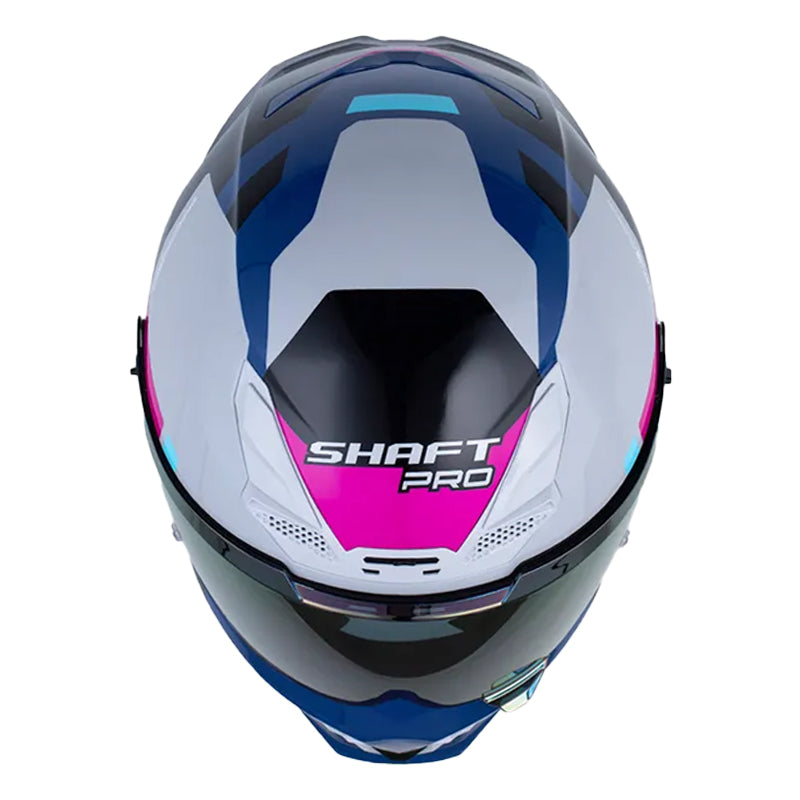 Casco Shaft Pro 615Dv Napa Azul Oscuro Fucsia Visor Revo Morado