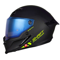 Casco Shaft Pro 615Dv Solid Negro Amarillo Neon Visor Iridium Azul