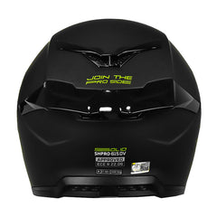 Casco Shaft Pro 615Dv Solid Negro Amarillo Neon Visor Iridium Azul