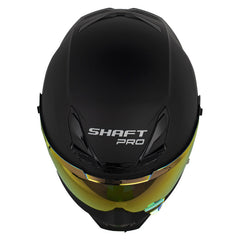 Casco Shaft Pro 615Dv Solid Negro Dorado Visor Iridium Dorado