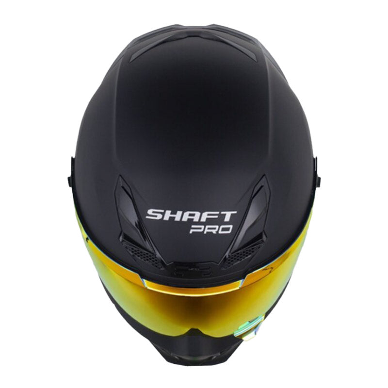Casco Shaft Pro 615Dv Solid Negro Rojo Visor Revo Rejo