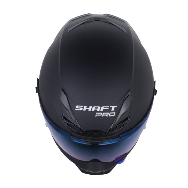 Casco Shaft Pro 615Dv Solid Negro Silver Visor Iridium Azul