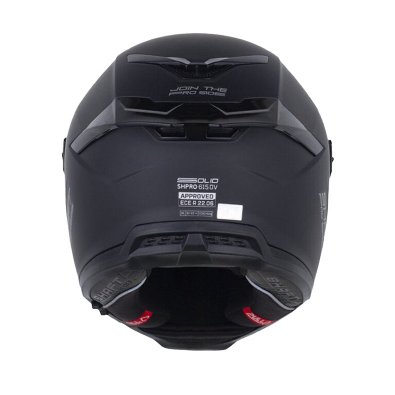 Casco Shaft Pro 615Dv Solid Negro Silver Visor Iridium Azul