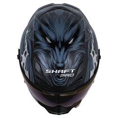 Casco Shaft Pro 615Dv Werewolf Negro Azul Oscuro Visor Iridium Azul