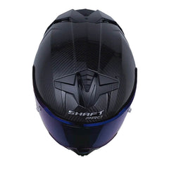 Casco Shaft Pro 618 C Evo Solid Negro Carbono Silver Visor Iridium Azul